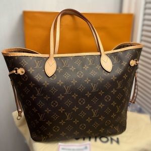 Authentic Louis Vuitton Neverfull MM Monogram 2020 + NWT Organizer/Insert